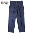 UNIVERSAL OVERALL ユニバーサルオーバーオール STANDARD メンズ インディゴ 28-34 T-03D【パンツ カジュアルパンツ ワークパンツ ストライプ カジュアル シンプル スタンダード ストレート ストレートパンツ おしゃれ ブランド 紺】