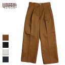 UNIVERSAL OVERALL ユニバーサルオーバーオール WIDE PANTS レディース ブラウン/ブラック/アイボリー/ネイビー M-L U2012679