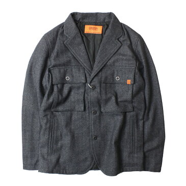 UNIVERSAL OVERALL ユニバーサルオーバーオール WORK JACKET メンズ/レディース グレー/ワインレッド S-L U933415-B【ワークジャケット ジャケット 上着 アウター ビジネス ウール 毛 仕事 仕事用 カジュアル フォーマル おしゃれ ブランド】