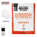 UNIVERSAL OVERALL ユニバーサルオーバーオール WIDE HEAVY 2PACKS SLEEVELESS メンズ ホワイト/ブラック/グレー S-XL UVOP-003【ノースリーブ 2パック 2枚 2枚セット タンクトップ 無地 厚い シンプル おしゃれ ブランド ワークブランド アメカジ 白 黒】