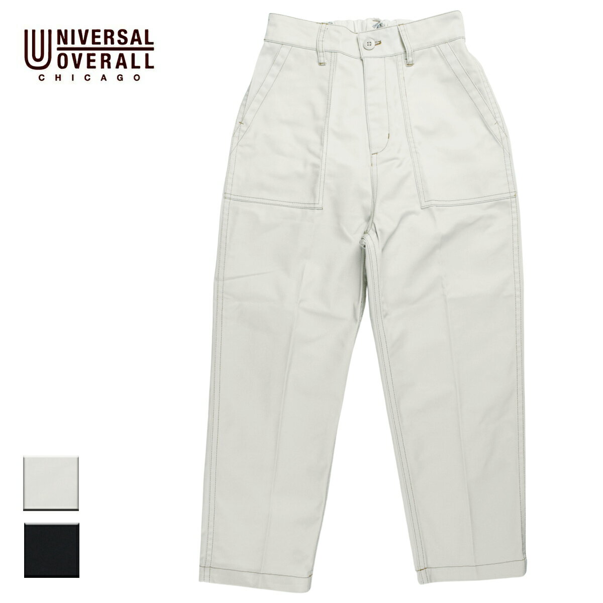 UNIVERSAL OVERALL ユニバーサルオーバーオール BAKER PANTS レディース アイボリー/ブラック M-L U2312605