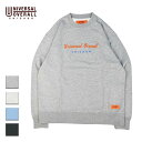 UNIVERSAL OVERALL ユニバーサルオーバーオール CURSIVE SWEAT SHIRT メンズ/レディース ヘザーグレー/オートミール/サックスブルー/チャコール S-XL U2413213-A【スウェットシャツ トレーナー スウェットトレーナー スウェット おしゃれ ブランド 黒 白 水色】