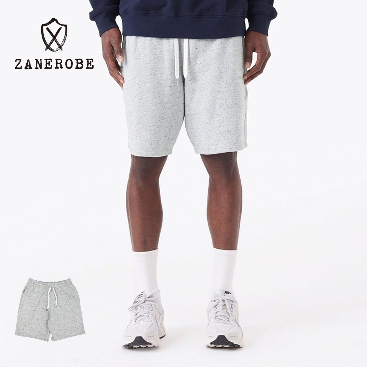 ZANEROBE ゼインローブ Orgo Jumpa Sweat Short メンズ スペースグレー 30-34【スウェットショートパンツ スウェットショーツ スウェット ショートパンツ ショーツ ハーフパンツ 半ズボン 短パン オーガニックコットン 無地 シンプル おしゃれ ブランド グレー】