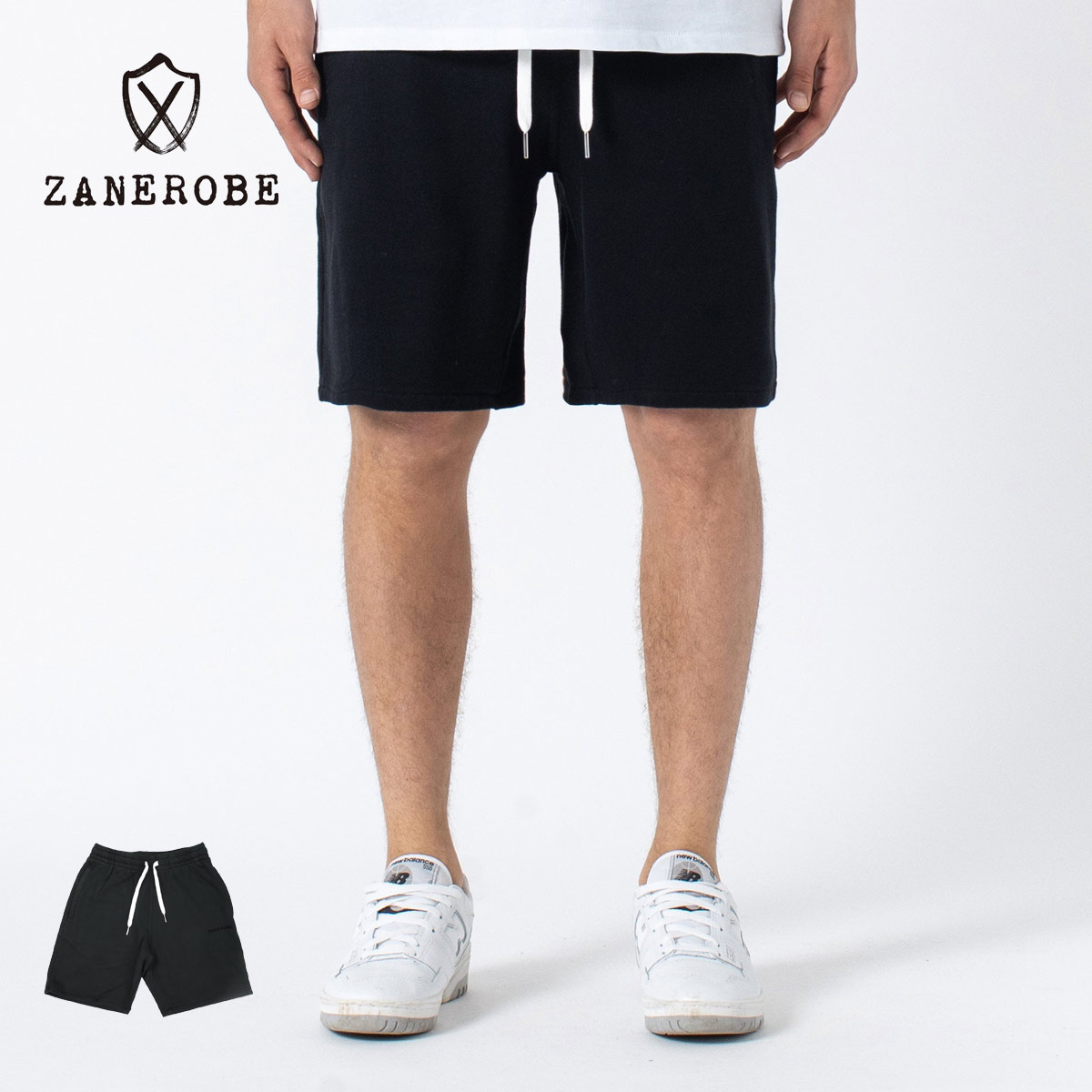 ZANEROBE ゼインローブ Orgo Jumpa Sweat Short メンズ ブラック 30-34【スウェットショートパンツ スウェットショーツ スウェット ショートパンツ ショーツ ハーフパンツ 半ズボン 短パン オーガニックコットン 無地 シンプル おしゃれ ブランド 黒】