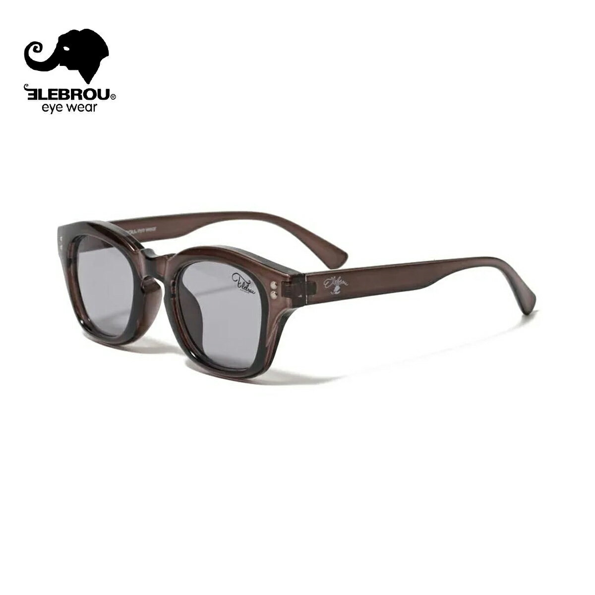 Rakuten - ELEBROU eyewear エレブロ Texas Clearblack メンズ/レディース クリアブラックXスモーク OS 【サングラス ウェリントン UVカット レトロ アジアンフィット カラーレンズ スモークレンズ ブランド】