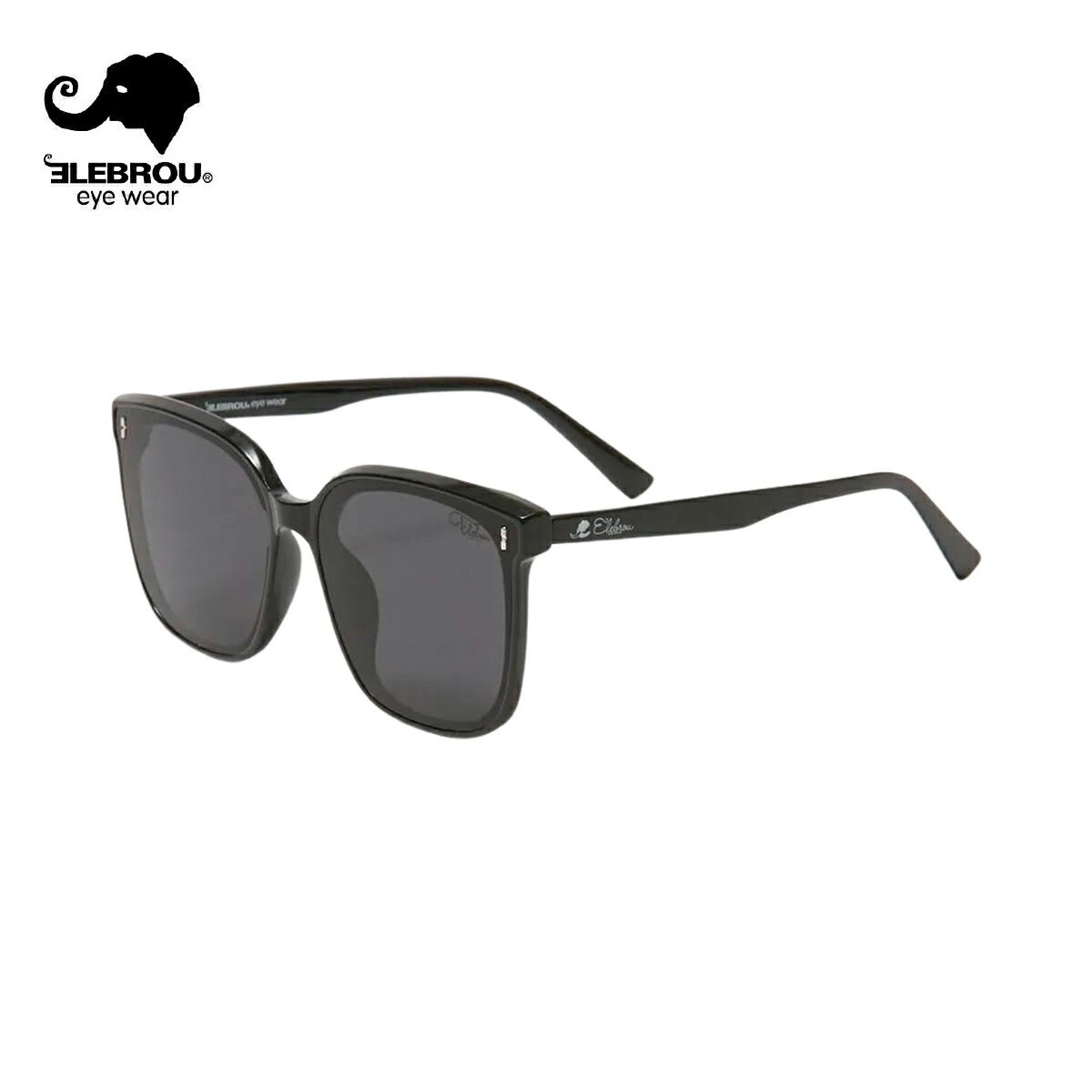 Rakuten - ELEBROU eyewear エレブロ Amalfi Black メンズ/レディース グロスブラックXスモーク OS 【アマルフィ サングラス ウェリントン スモークレンズ カラーレンズ UVカット アジアンフィット アウトドア 運転 ドライブ ブランド 黒】