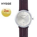 HYGGE ヒュッゲ Koma メンズ/レディース ブラウンXパープル FREE HGE020087【腕時計 時計 北欧 日本 日本製 丸型 アナログ 防水 レザー レザーバンド 革 シンプル カジュアル プレゼント ギフト 誕生日 おしゃれ ブランド 茶色 紫】