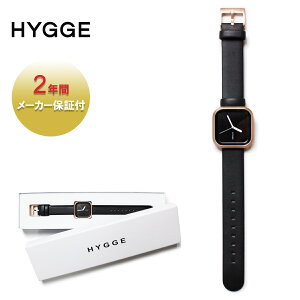 商品画像：Blueismで人気のHYGGE ヒュッゲ Vari メンズ/レディース ブロンズXブラック FREE HGE020091【バリ 腕時計 時計 北欧 日本 日本製 正方形 アナログ クオーツ 3気圧 防水 軽量 レザー レザーバンド 革 シンプル カジュアル プレゼント ギフト 誕生日 おしゃれ ブランド 黒】