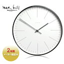 Max Bill マックスビル Wall Clock メンズ/レディース ホワイト OS MBL030001【掛け時計 時計 北欧 スイス ドイツ 丸型 アナログ シンプル カジュアル 雑貨 インテリア プレゼント ギフト 誕生日 おしゃれ ブランド 白】