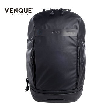 VENQUE ヴェンク RANGER メンズ/レディース ブラック 25L OS【ベンク ビジネスバッグ バックパック カメラバッグ リュックサック リュック デイパック バッグ ビジネス 仕事 旅行 カメラ 本革 天然皮革 レザー 撥水 防水 PC収納 タブレット収納 カナダ 黒】