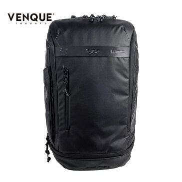 VENQUE ヴェンク TRANSIT PRO メンズ/レディース ブラック 35L OS【ベンク カメラバッグ ビジネスバッグ バックパック リュックサック リュック デイパック バッグ ビジネス 仕事 旅行 カメラ 本革 天然皮革 レザー 撥水 防水 PC収納 タブレット収納 カナダ 黒】