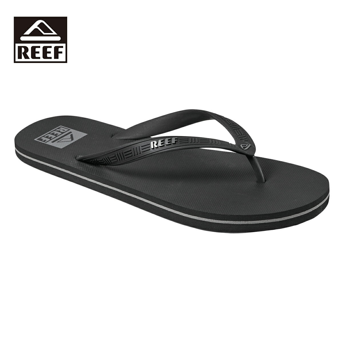 REEF リーフ REEF SEASIDE メンズ ブラック 8-11インチ CI2720【サンダル ビーチサンダル 靴 ラバーソール ラバー サスティナブル カジュアル シンプル おしゃれ ブランド アウトドア サーフ サーフブランド 黒】