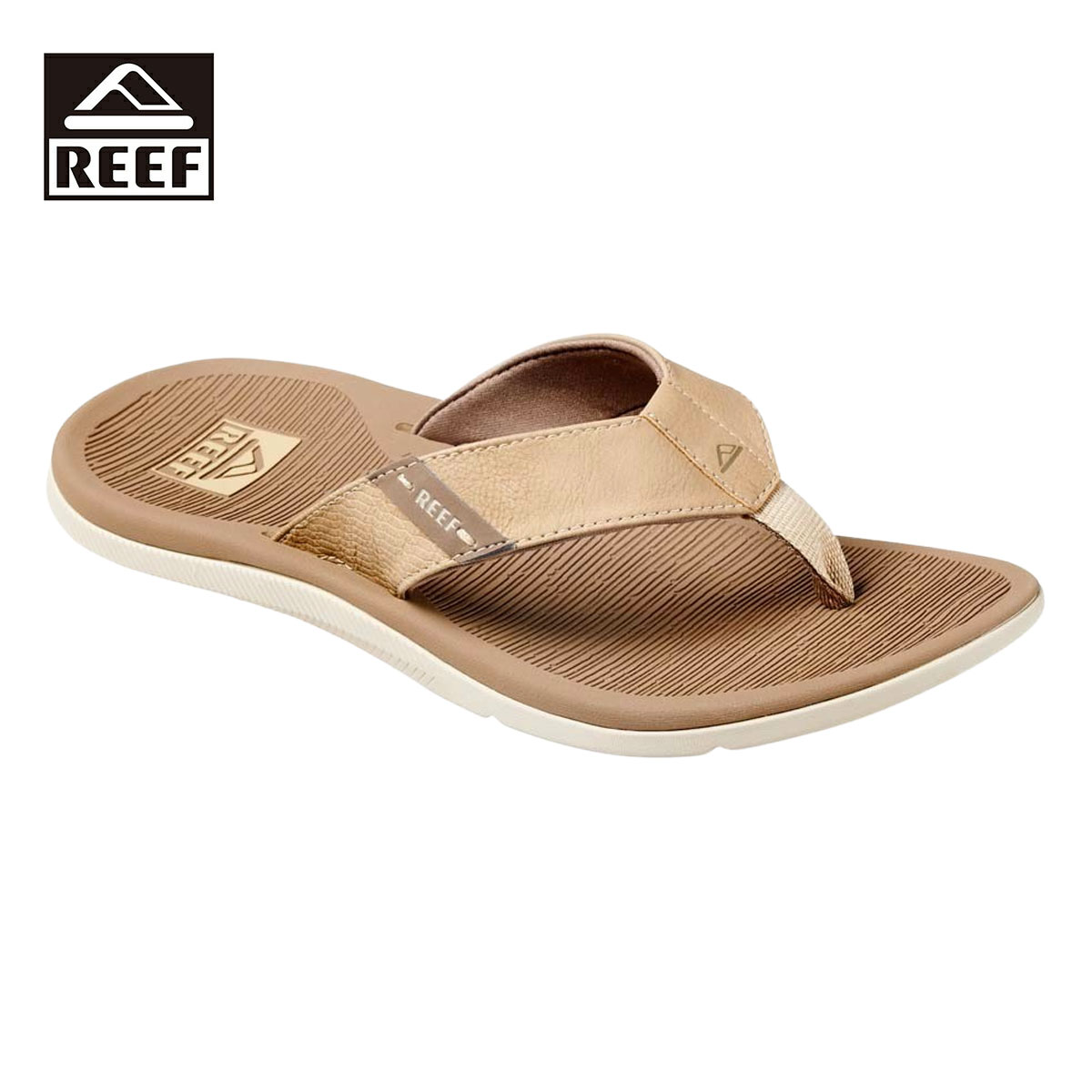 REEF リーフ REEF SANTA ANA メンズ タン 8-11インチ CI5740【サンダル レザーサンダル ビーチサンダル ビーサン 靴 レザー 革 カジュアル おしゃれ ブランド アウトドア サーフ サーフブランド ベージュ】