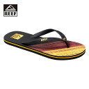 REEF リーフ REEF SEASIDE PRINTS メンズ サンセットストライプ 8-11インチ CI6547【サンダル ビーチサンダル 靴 ストライプ 柄 ラバーソール ラバー サスティナブル カジュアル おしゃれ ブランド アウトドア サーフ サーフブランド 黒 赤 黄色】