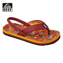 REEF リーフ LITTLE AHI キッズ レッドディーノ 3-10インチ CI6646【サンダル コンフォート コンフォートサンダル 靴 子ども用 子供用 男子 女子 子ども 子供 エコ 耐久性 バックストラップ カジュアル おしゃれ ブランド サーフ サーフブランド 赤】