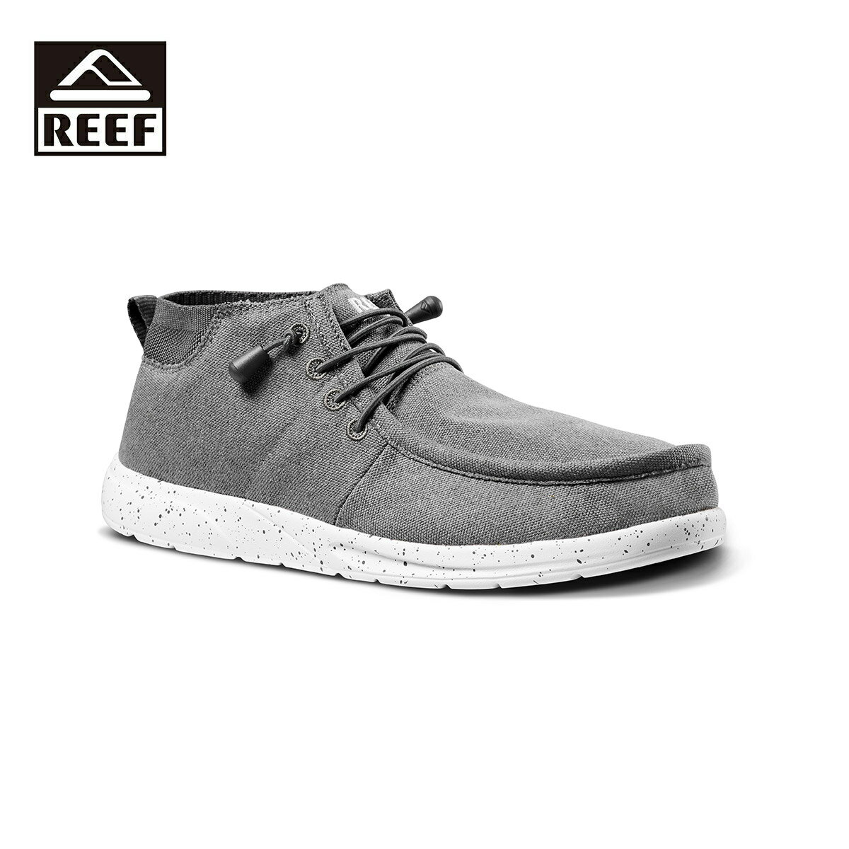 REEF リーフ CUSHION COAST MID メンズ チャコール 8-10インチ CI8111【クッションコースト ミッド スニーカー シューズ 靴 モカシンブーツ モカシン 低反発 クッション 軽い 軽量 カジュアル おしゃれ ブランド アウトドア サーフ グレー】