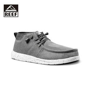 REEF リーフ CUSHION COAST MID メンズ チャコール 8-10インチ CI8111【クッションコースト ミッド スニーカー シューズ 靴 モカシンブーツ モカシン 低反発 クッション 軽い 軽量 カジュアル おしゃれ ブランド アウトドア サーフ グレー チャコールグレー】