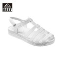 REEF リーフ WATER BEACHY レディース ホワイト 5-8インチ CI9913【サンダル ビーチサンダル ストラップサンダル フィッシャーマンスタイル カジュアル シンプル 無地 ストラップ ベルクロ おしゃれ ブランド プール 海 アウトドア サーフ サーフブランド 白】