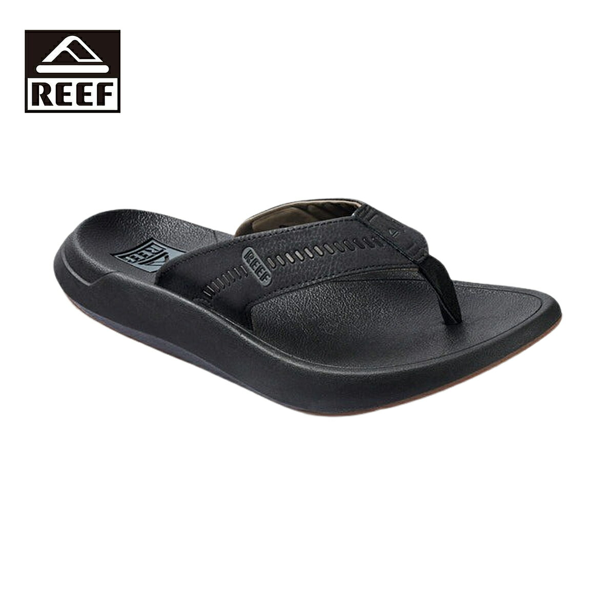 REEF リーフ SWELLSOLE CRUISER メンズ ブラック×グレー 8-11インチ CJ0036【サンダル ビーチサンダル ビーサン 靴 低反発 軽量 ラバーソール カジュアル おしゃれ ブランド プール 海 サーフ サーフブランド 黒】