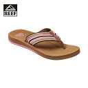 REEF リーフ REEF SPRING WOVEN レディース スムージーストライプ 5-8インチ CJ0292【サンダル ビーチサンダル カジュアル シンプル エコ サステナブル 超軽量 おしゃれ ブランド アウトドア サーフ サーフブランド ブラウン ピンク ストライプ 茶色】