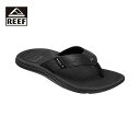 REEF リーフ REEF SANTA ANA メンズ オールブラック 8-11インチ CJ0378【サンダル レザーサンダル ビーチサンダル ビーサン 靴 レザー 革 カジュアル おしゃれ ブランド アウトドア サーフ サーフブランド 黒】