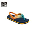 REEF リーフ LITTLE AHI キッズ サンアンドオーシャン 3-12インチ CJ2090【サンダル コンフォート コンフォートサンダル 靴 子ども用 子供用 男子 女子 子ども 子供 エコ バックストラップ カジュアル おしゃれ ブランド サーフ サーフブランド 黒】