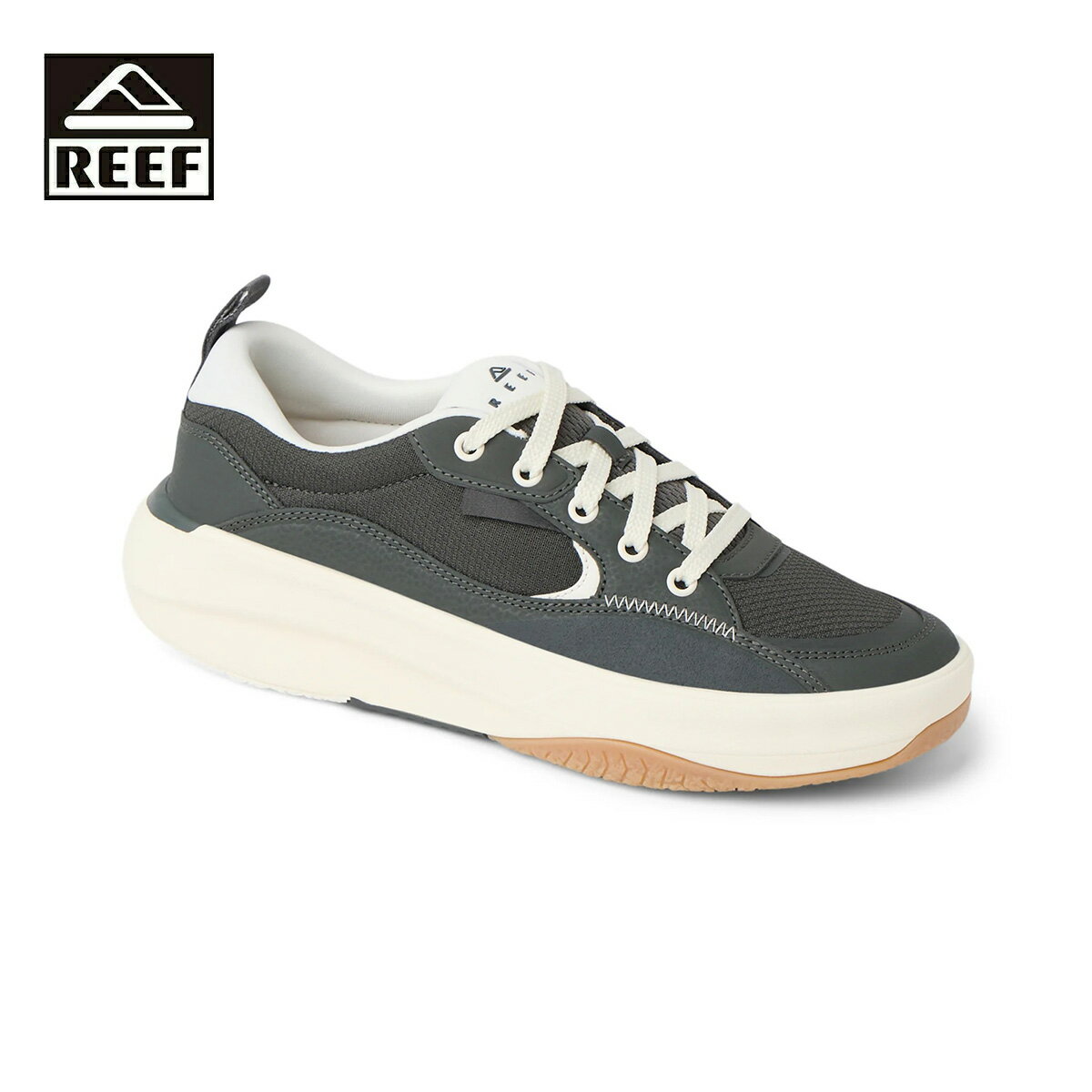 Rakuten - REEF リーフ FANNING メンズ グレー×ホワイト 26-28cm CJ8977 【ローカットスニーカー スニーカー 靴 ローカット シューズ クッション性 快適 おしゃれ ブランド カジュアル スポーツ 運動 ランニング サーフ サーフブランド 黒 ガムソール】