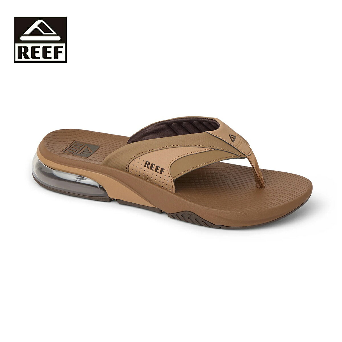 Rakuten - REEF リーフ FANNING + メンズ タン 26-29cm CJ9038 【サンダル ビーチサンダル ビーサン 靴 ボトルオープナー カジュアル おしゃれ ブランド 海 プール ビーチ キャンプ アウトドア サーフ サーフブランド 茶色 ブラウン】