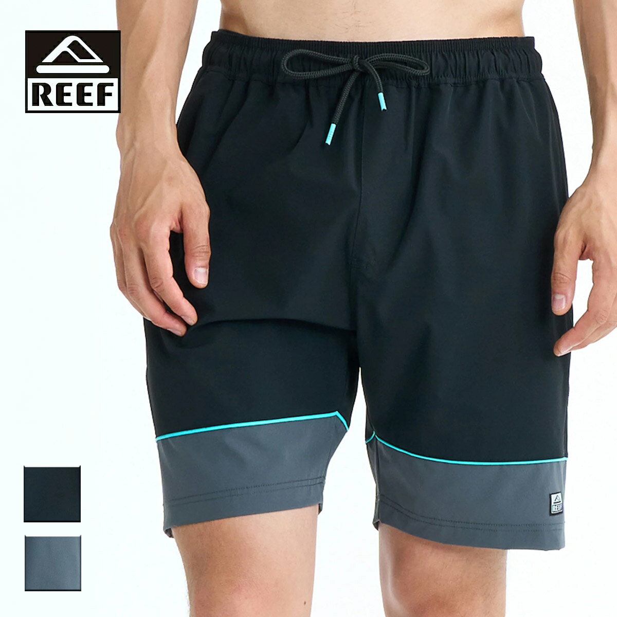 【送料無料】 REEF リーフ SURF STRIPE17 SHORTS メンズ ブラック/チャコール S-XL 【ボードショーツ 水着 トランクス トランクスタイ..