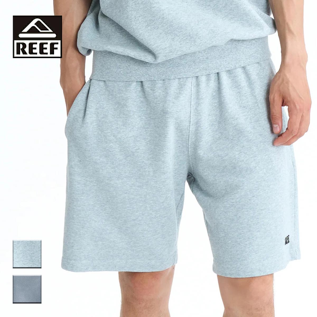 Cotton Pants - REEF リーフ SWEAT SHORTS メンズ グレー/チャコール S-XL 【スウェットショーツ スウェットショートパンツ ショーツ ショートパンツ ハーフパンツ 短パン ルームウェア 部屋着 ロゴ ブランドロゴ おしゃれ ブランド サーフ サーフブランド】
