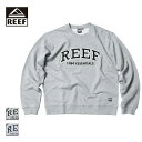 REEF リーフ COLLEGE LOGO CREW SWEAT メンズ/レディース ヘザーグレー×ブラック/ヘザーグレー×ネイビー M-XL RFSWM2201【トレーナー スウェット スウェットトレーナー 裏毛 カレッジロゴ ロゴ フェルト フェルトロゴ おしゃれ ブランド アウトドア サーフ】