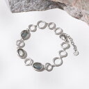 シルバー925ブレスレット シルバー925ブレスレット シルバーブレスレット 腕輪 レディース アクセサリー 天然石 ラブラドライト オービットコレクション シ...