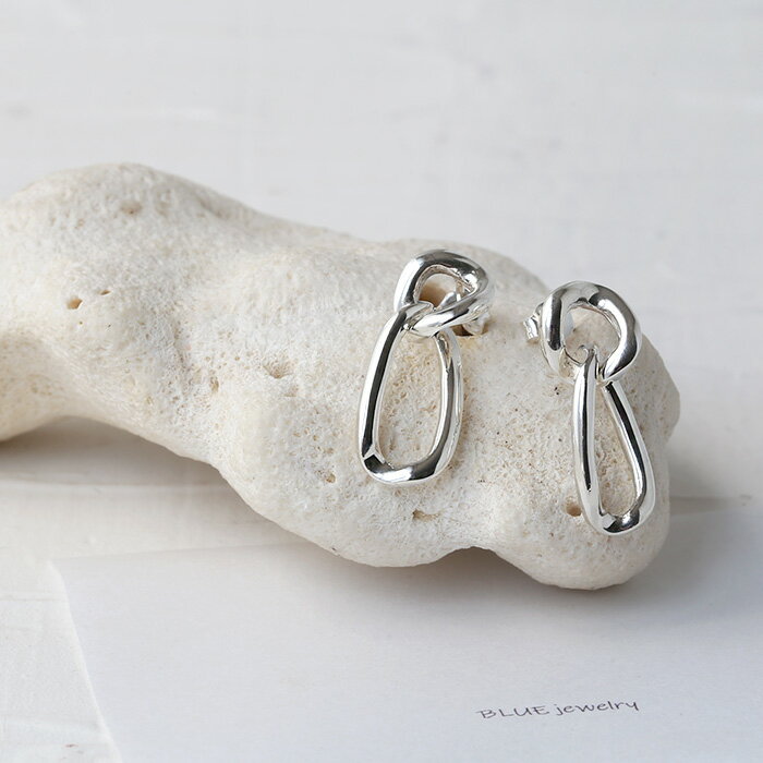 シルバー925ピアス シルバーピアス シルバー ピアス レディース アクセサリー チャンキーチェーンピアス