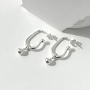 シルバー925ピアス シルバーピアス シルバー ピアス レディース アクセサリー テール スウィング ボール スタッドピアス 艶消し マット 2way