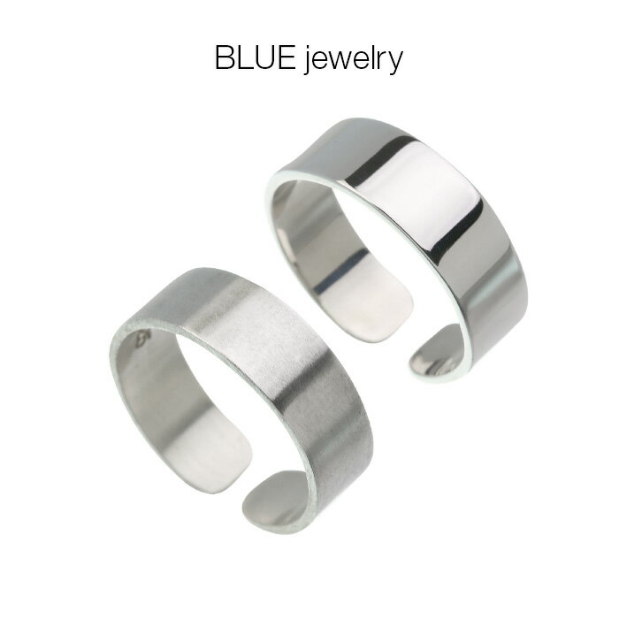 ブランドシルバーリング（レディース） 【在庫限り】BLUEjewelry(ブルージュエリー) シルバー925リング シルバーリング シルバー リング 指輪 レディース アクセサリー 平打ち 6mm 幅 マット 艶消し 艶あり 太め 幅広 ハンドメイド 日本製