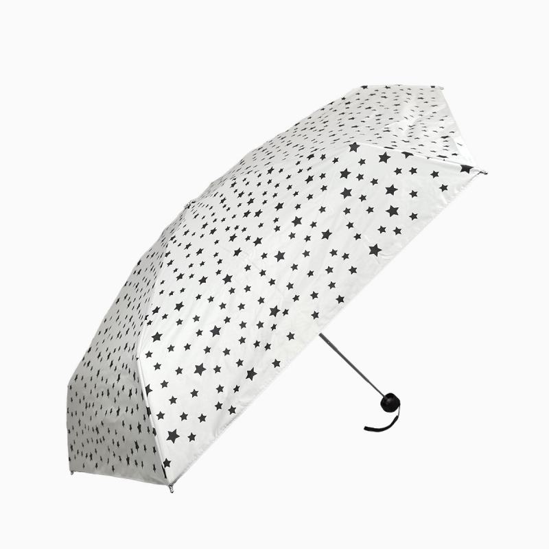 【送料無料】27560OW 星プリント 5段 ミニ 27560 オフ HYGGE ヒュッゲ スギタ 晴雨兼用傘 日傘 雨傘 アンブレラ UVカット 遮光 コンパクト 軽量