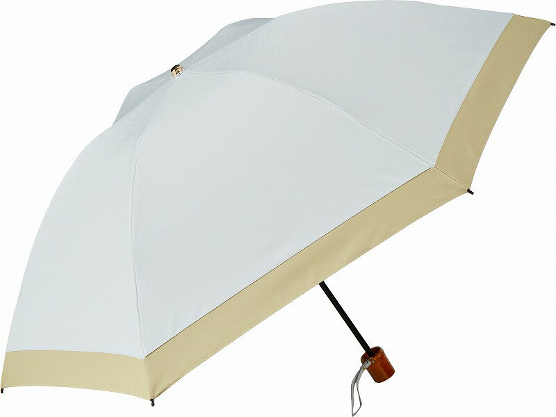 【送料無料】逆さ日傘 シルキーラックス バイカラー オフ×ベージュ [S011-M55O-off-beige]