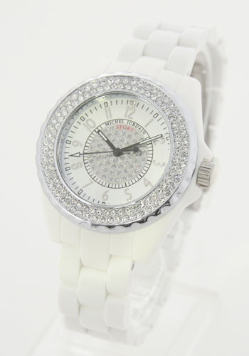 　週末限定特価★ミシェルジョルダン Jスポーツ 1Pダイヤ レジン ホワイト ボーイズ SG2100WH