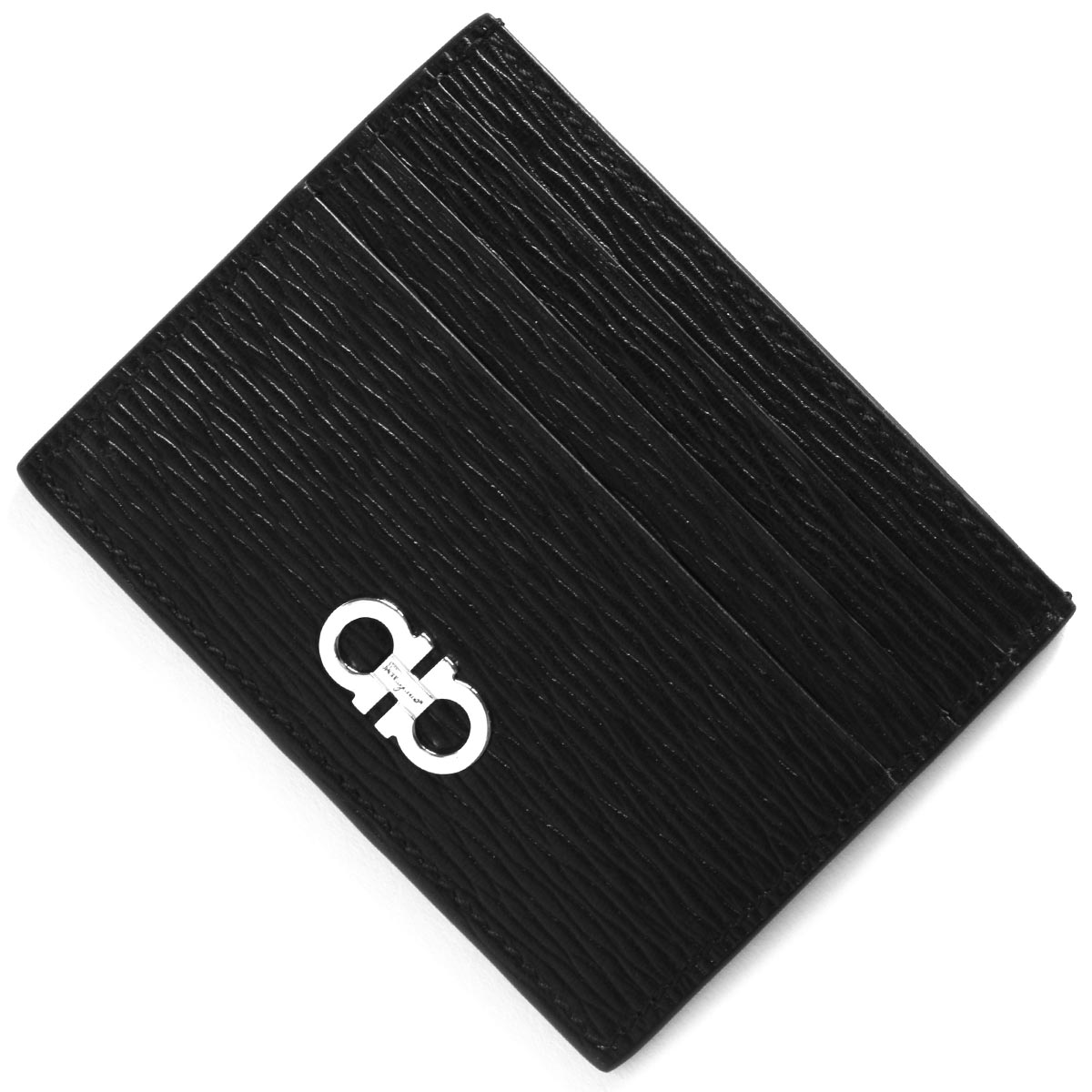 フェラガモクレジットカードケース メンズ ダブル ガンチーニ ブラック&レッド 66A302 NERO RED 0698914