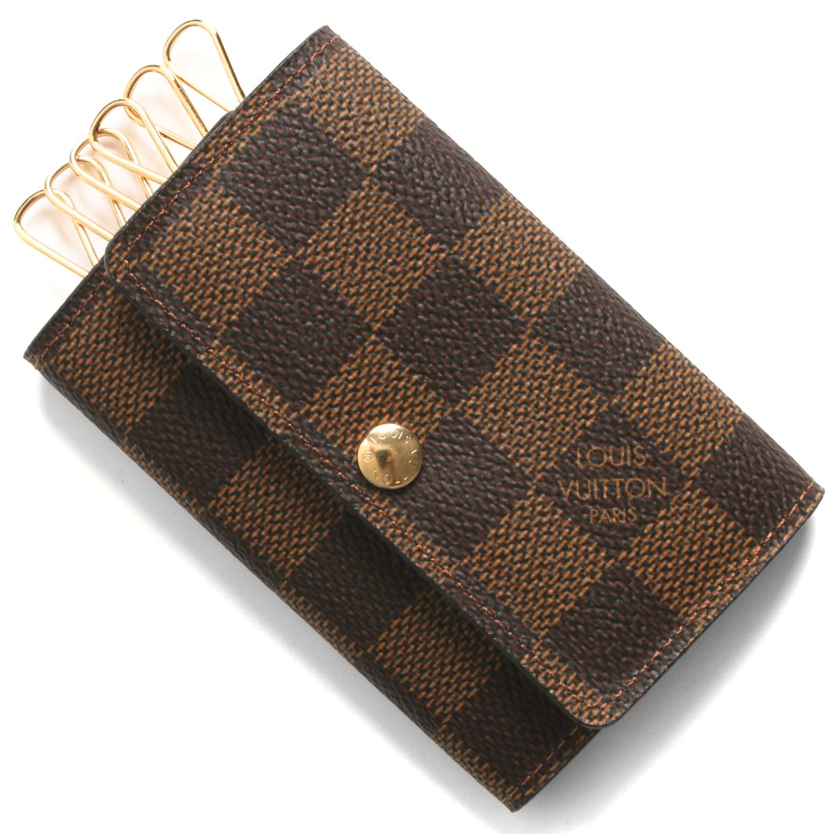 ルイヴィトン キーケース メンズ レディース ミュルティクレ ダミエ 6 エベヌダークブラウン N62630 LOUIS VUITTON