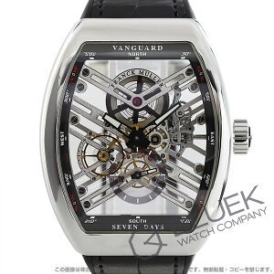 フランクミュラー ヴァンガード 7デイズ パワーリザーブ スケルトン クロコレザー 腕時計 メンズ FRANCK MULLER V 45 S6 SQT AC NR