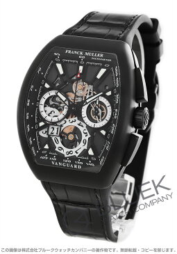 フランクミュラー ヴァンガード グランデイト クロノグラフ クロコレザー 腕時計 メンズ FRANCK MULLER V 45 CC GD SQT TT NR BR NR[FMV45CCGDBRTINRBKLZBK]