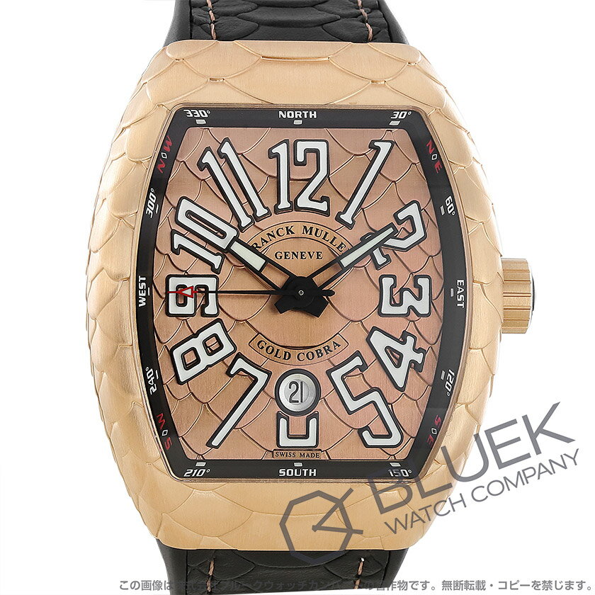 フランクミュラー ヴァンガード ゴールドコブラ PG金無垢 腕時計 メンズ FRANCK MULLER V 45 SC DT 5N NR GOLD COBRA[FMV45SCGCBRPGPGLZBK]