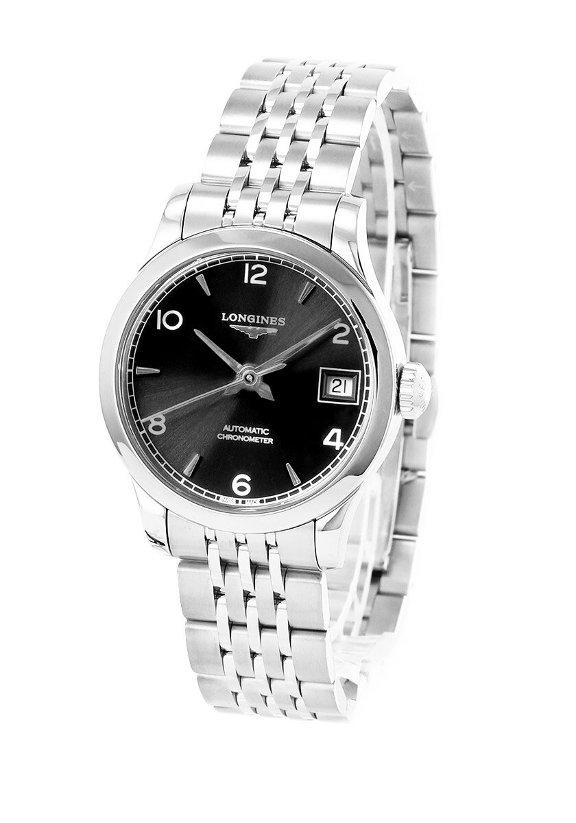 ロンジン LONGINES レコード L2.321.4.56.6 レディース 腕時計自動巻き ブラック 【新品】