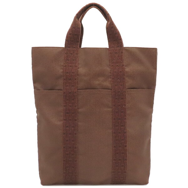 樂天商城 - エルメス HERMES トートバッグ エールライン カバス キャンバス ブラウン シルバー金具 茶 【中古】