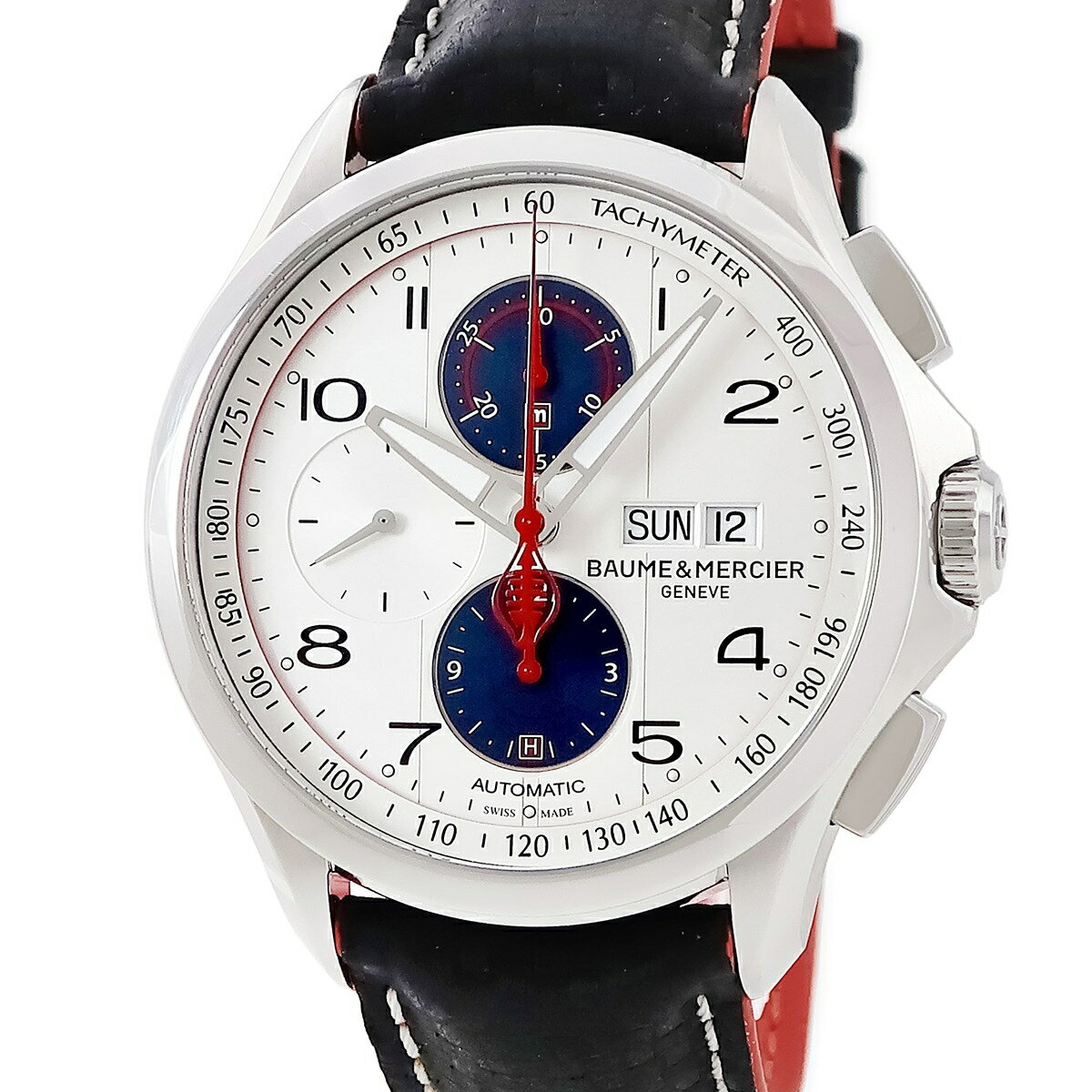 ボーム&メルシエ BAUME&MERCIER クリフトン クロノグラフ クラブ シェルビー コブラ M0A10342 コラボ 限定 メンズ 腕時計自動巻き シル..