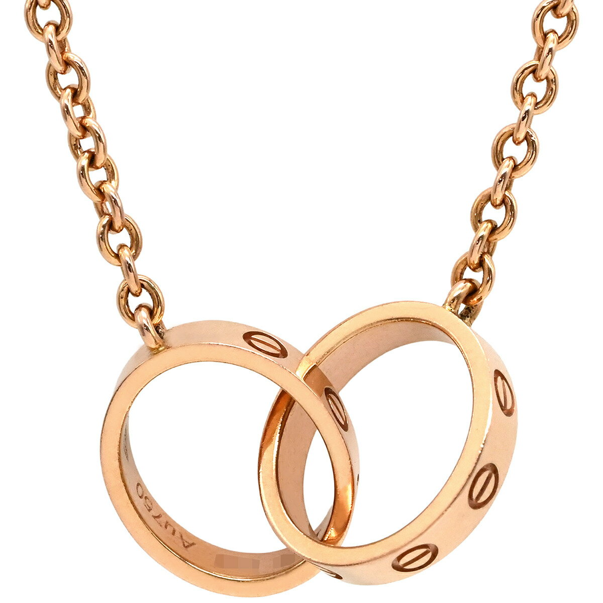 樂天商城 - カルティエ Cartier ネックレス ベビーラブ ピンクゴールド Cartier ペンダント PG Au750 18K インターロッキング サークル 【中古】