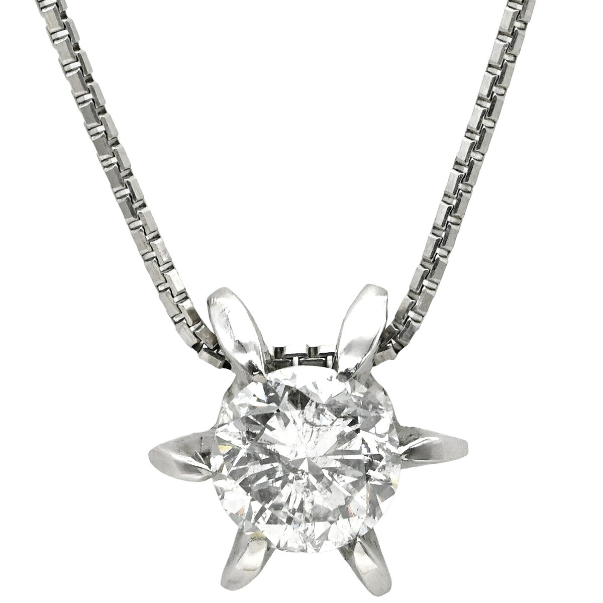 樂天商城 - ネックレス ダイヤモンド ペンダント 1.168ct プラチナシルバー Pt900×Pt850 プラチナム 1P 1石 1粒 【中古】