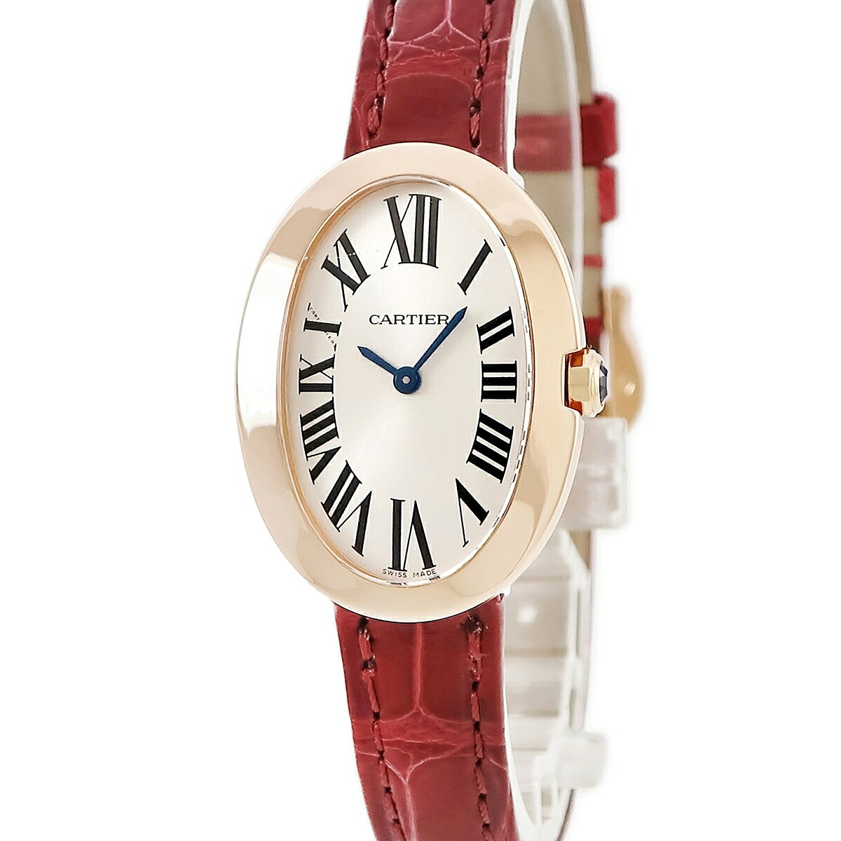 カルティエ Cartier ベニュワール SM W8000007 K18PG無垢 ローマン 青針 オ ...
