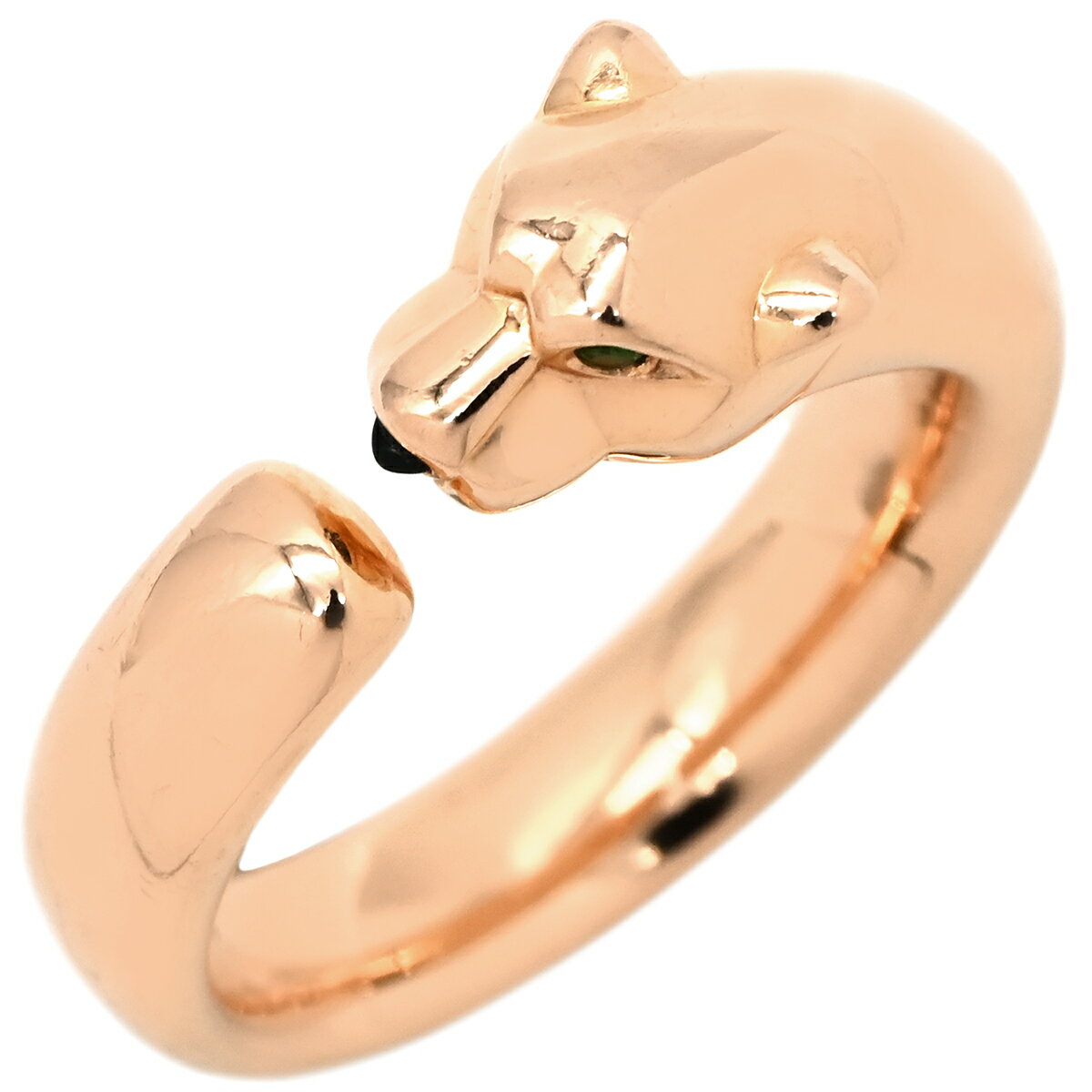 樂天商城 - カルティエ Cartier リング 指輪 パンテール ドゥ カルティエ SM ピンクゴールド #50(JP10) 18K PG オニキス ツァボライト 9.5号 B4230000 【保証書】 【中古】